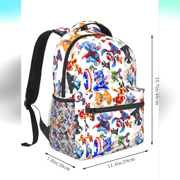Stitch Backpack - Bookbag- 16 Inch Double Strap- Boys/ Girls - Picture 5 of 6
